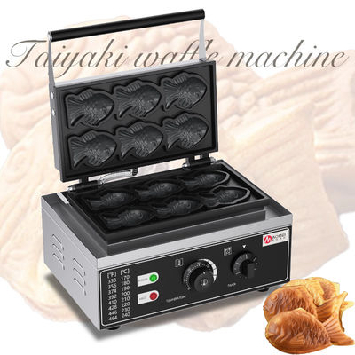 Mini Fish Taiyaki Maker Elétrico Aço inoxidável 6 Peixe em forma de Waffle Baker Machine