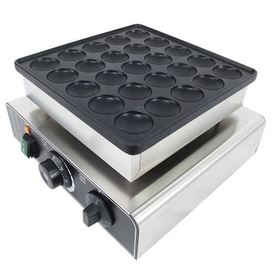 Máquina de fazer waffles de aço inoxidável de 850w Mini Pancake Machine 25 Máquina de lanches redonda