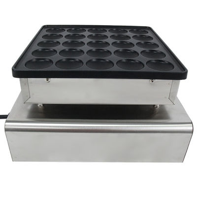 Máquina de fazer waffles de aço inoxidável de 850w Mini Pancake Machine 25 Máquina de lanches redonda