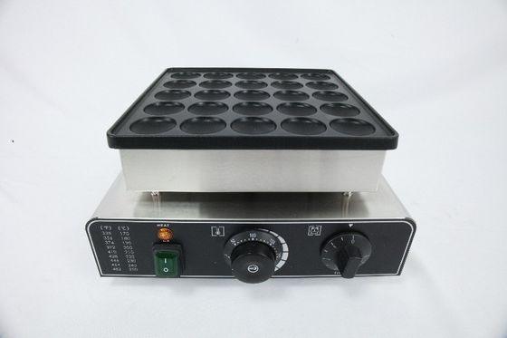 Máquina de fazer waffles de aço inoxidável de 850w Mini Pancake Machine 25 Máquina de lanches redonda