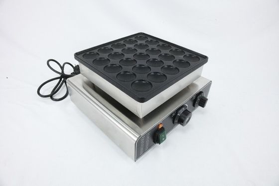 Máquina de fazer waffles de aço inoxidável de 850w Mini Pancake Machine 25 Máquina de lanches redonda