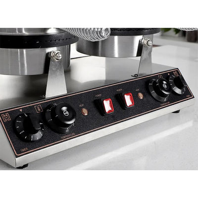 Máquina de cone de waffle elétrico TCB-2 de alta produtividade para necessidades de equipamentos de lanches