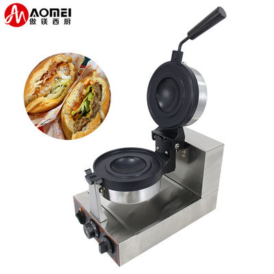 Máquina de fazer waffles elétrica para snack bar Placa antiaderente 250*350*250mm