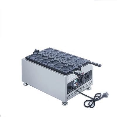 Torta de peixe coreana fabricante de waffle Taiyaki elétrico comercial com 18 kg de aço inoxidável
