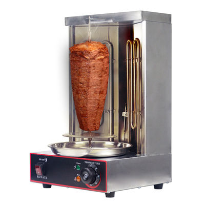 2 Queimadores Rotisserie Vertical Elétrico Broiler de Frango para Produção Automática de Carne