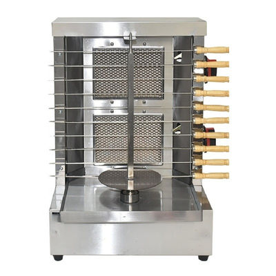 Máquina de Shawarma a Gás 2 Queimador Frango Doner Kebab Grill Grill Skewers Maker Para Outdoor