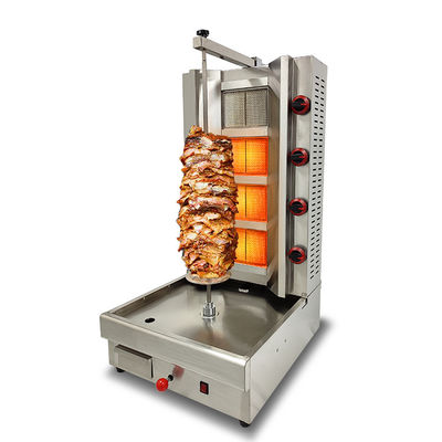 220V Full Automatic Shawarma Grill Doner Kebab Machine com 2/3/4/5/6 queimadores Grill de gás