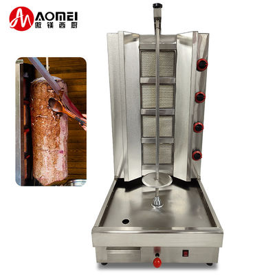 Grade automático automático 4 queimador de gás de frango máquina Shawarma sua solução Shawarma